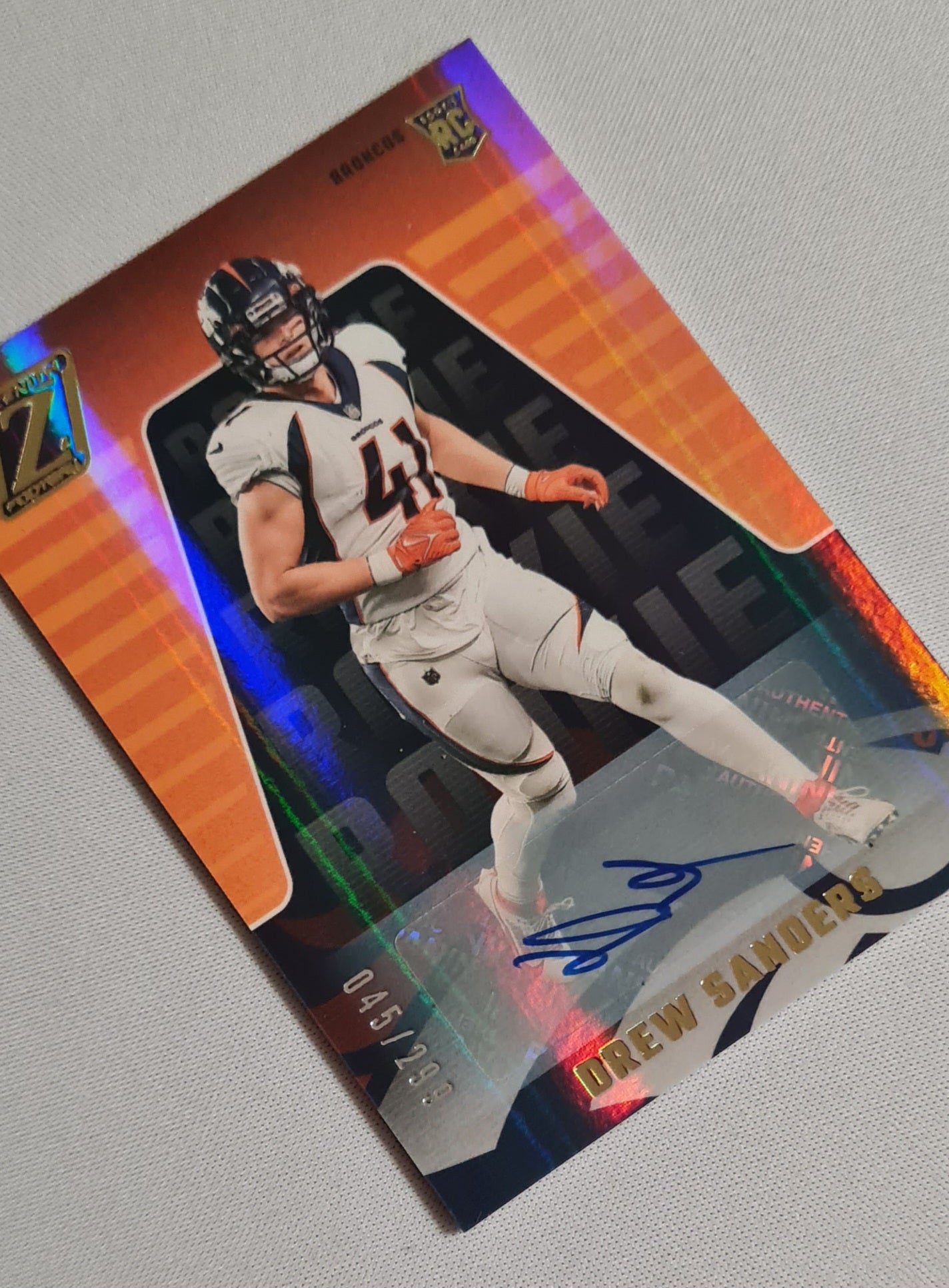 Drew Sanders - 2023 Panini Zenith Football #138 Rookie NFL Broncos Autograph /299