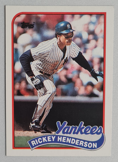 Rickey Henderson - 1989 Topps #380 MLB NY Yankees