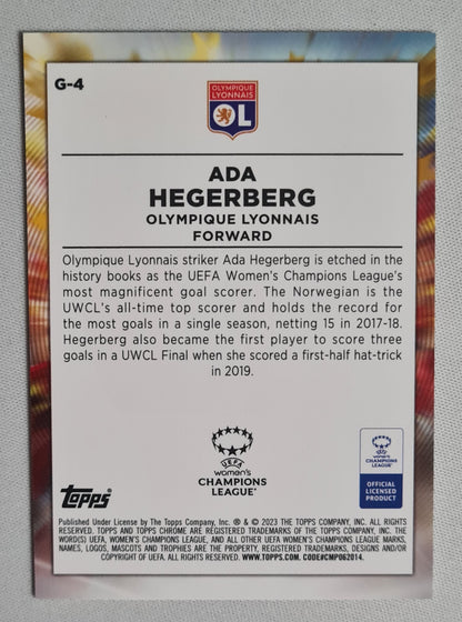 Ada Hegerberg - 2023 Topps Chrome "Golazo" #CM-3 (RC) Women Champions League