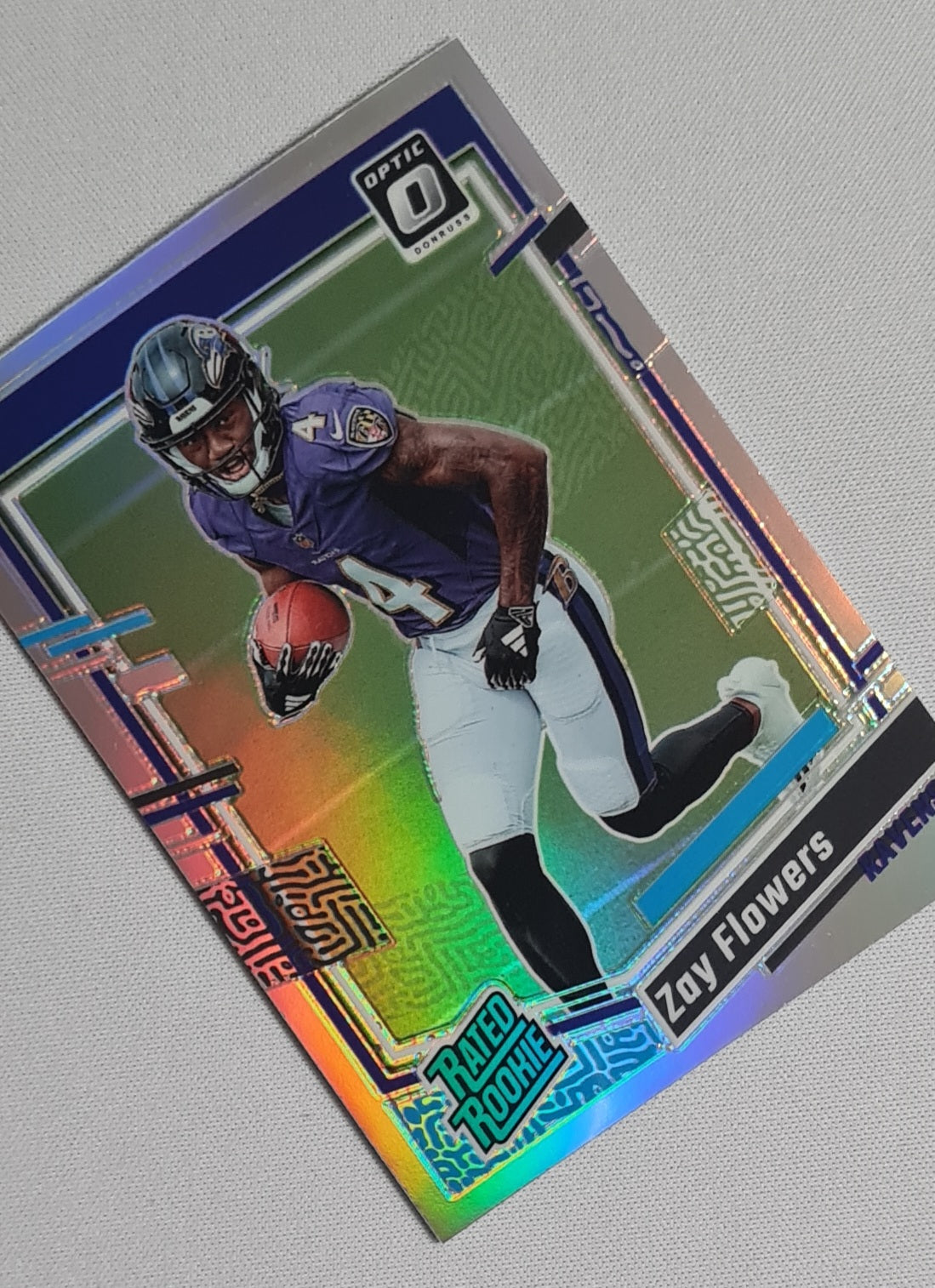 Zay Flowers - 2023 Panini Donruss Optic Football #210 Rated Rookie Card - Holo Prizm