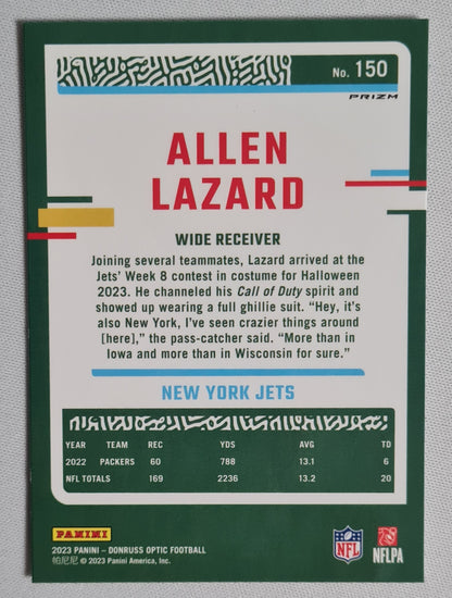 Allen Lazard - 2023 Panini Donruss Optic Football #150 Holo Prizm