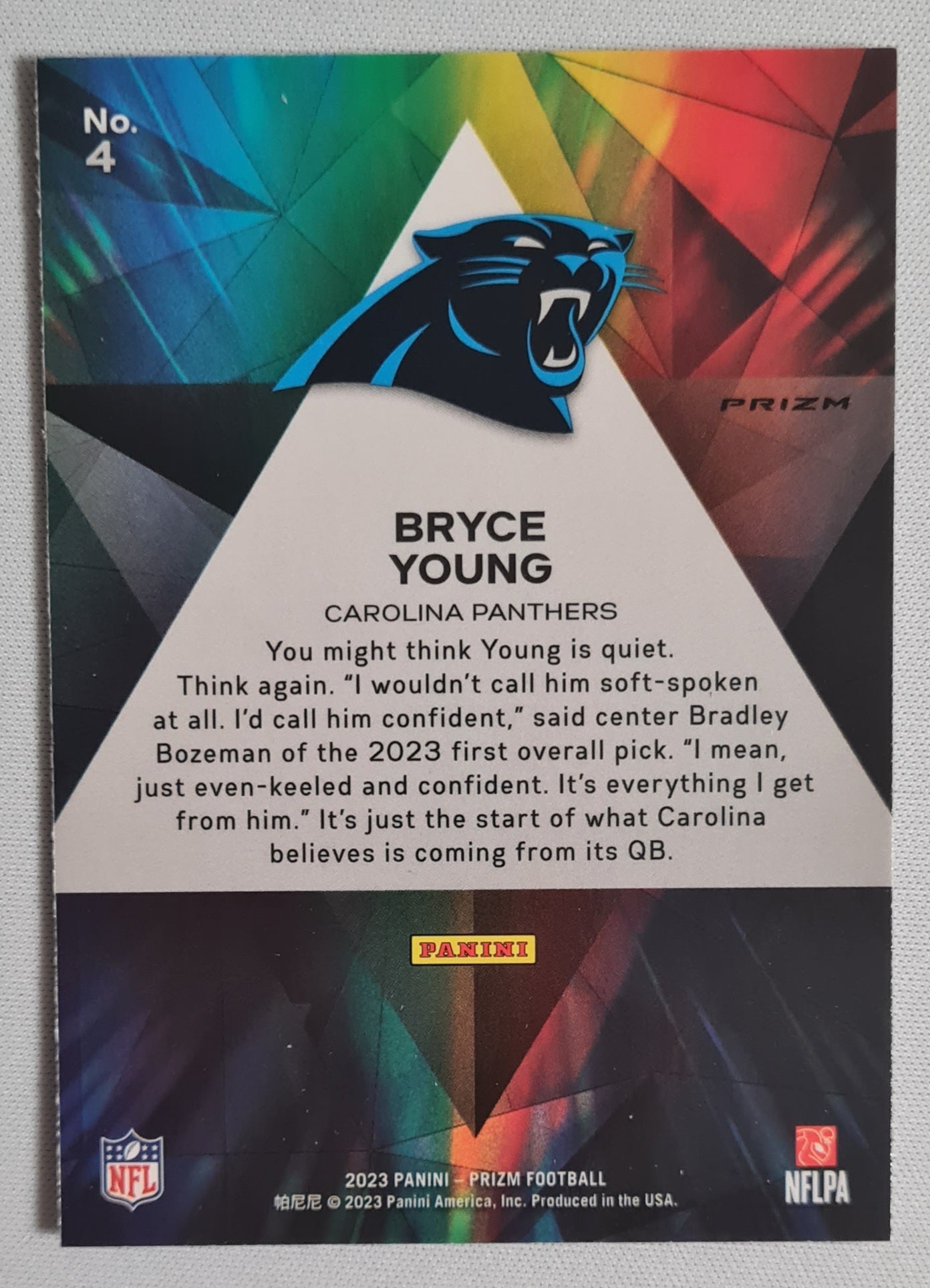 Bryce Young - 2023 Panini Prizm Football "Prizmatic" #4 (RC)