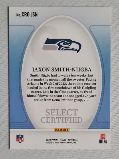 Jaxon Smith-Njigba - 2023 Panini Select Football #CRO-JSN (RC) Select Certified