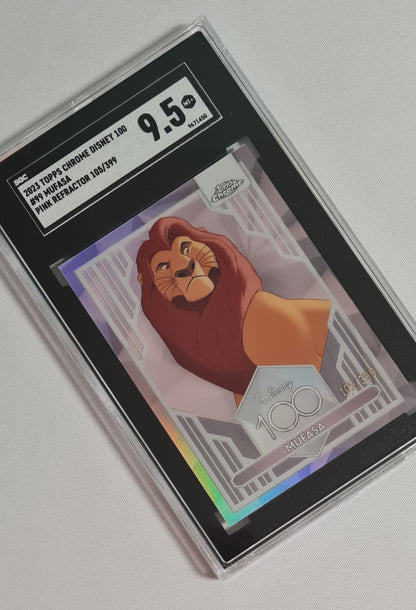 Mufasa - 2023 Topps Chrome Disney 100 #99 Pink Refractor 105/399 SGC 9.5