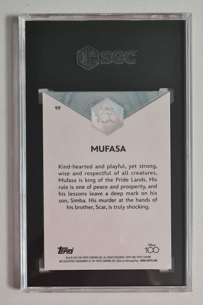 Mufasa - 2023 Topps Chrome Disney 100 #99 Pink Refractor 105/399 SGC 9.5