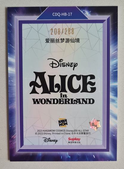 Alice in Wonderland - 2023 Disney 100 Kakawow Cosmos #CDQ-HB-17 Purple Poster Card /288