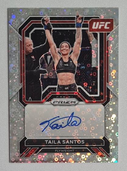 Taila Santos - 2023 Panini Prizm UFC Superstar Autographs #SA-TST Silver Disco /Autograph