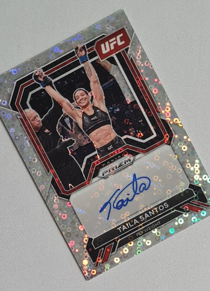 Taila Santos - 2023 Panini Prizm UFC Superstar Autographs #SA-TST Silver Disco /Autograph