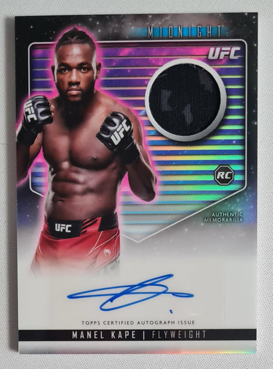 Manel Kape - 2024 Topps UFC Midnight (RC) Relic /on card Autograph - Refractor