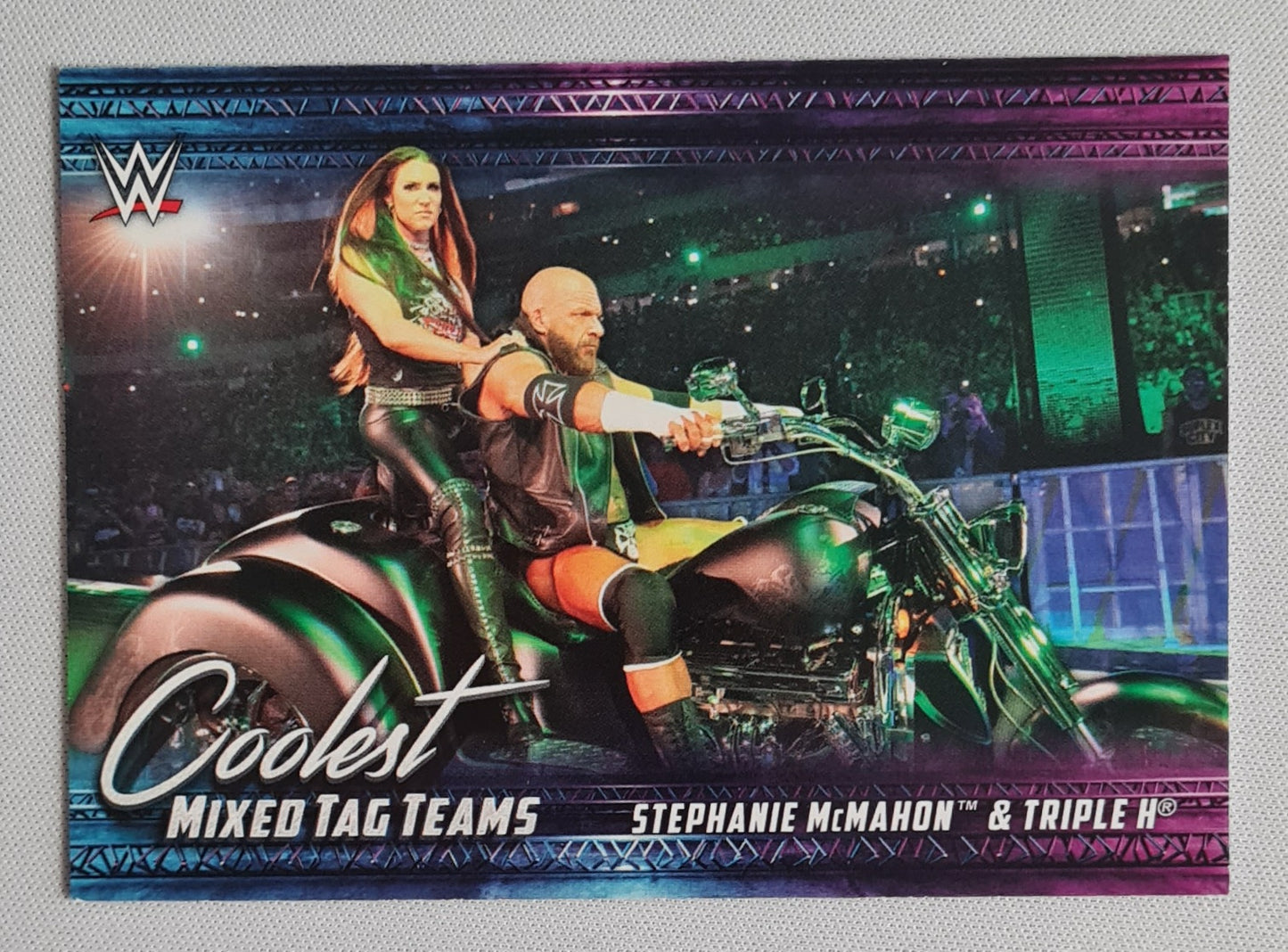 Stephanie McMahon & Triple H - 2021 Topps WWE "Mixed Tag Teams" #MT-7
