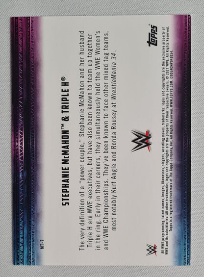 Stephanie McMahon & Triple H - 2021 Topps WWE "Mixed Tag Teams" #MT-7