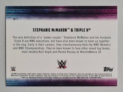 Stephanie McMahon & Triple H - 2021 Topps WWE "Mixed Tag Teams" #MT-7