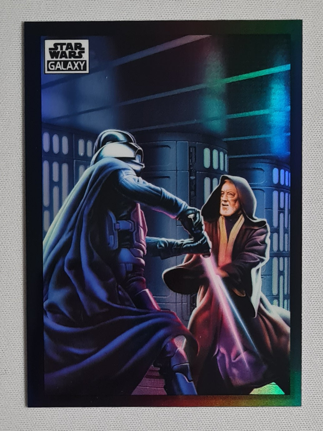 Darth Vader vs Obi-wan Kenobi - Topps Star Wars Galaxy  #44 Refractor