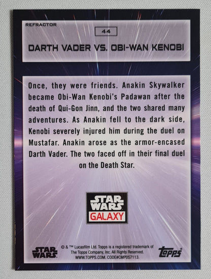 Darth Vader vs Obi-wan Kenobi - Topps Star Wars Galaxy  #44 Refractor