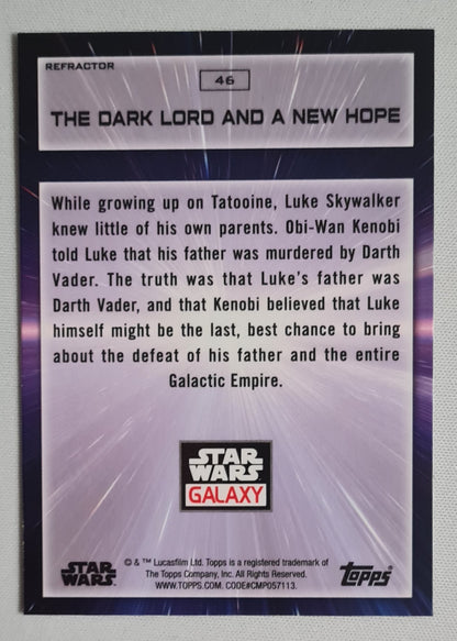 Luke Skywalker & Darth Vader - Topps Star Wars Galaxy - The Dark Lord and a New Hope #46 Refractor