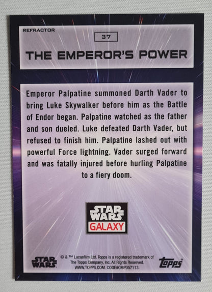 Emperor Palpatine - Topps Star Wars Galaxy  #37 - Star Wars: The Emperor's power - Refractor