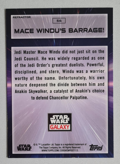 Mace Windu's Barrage! - Star Wars Galaxy Chrome #56 Refractor