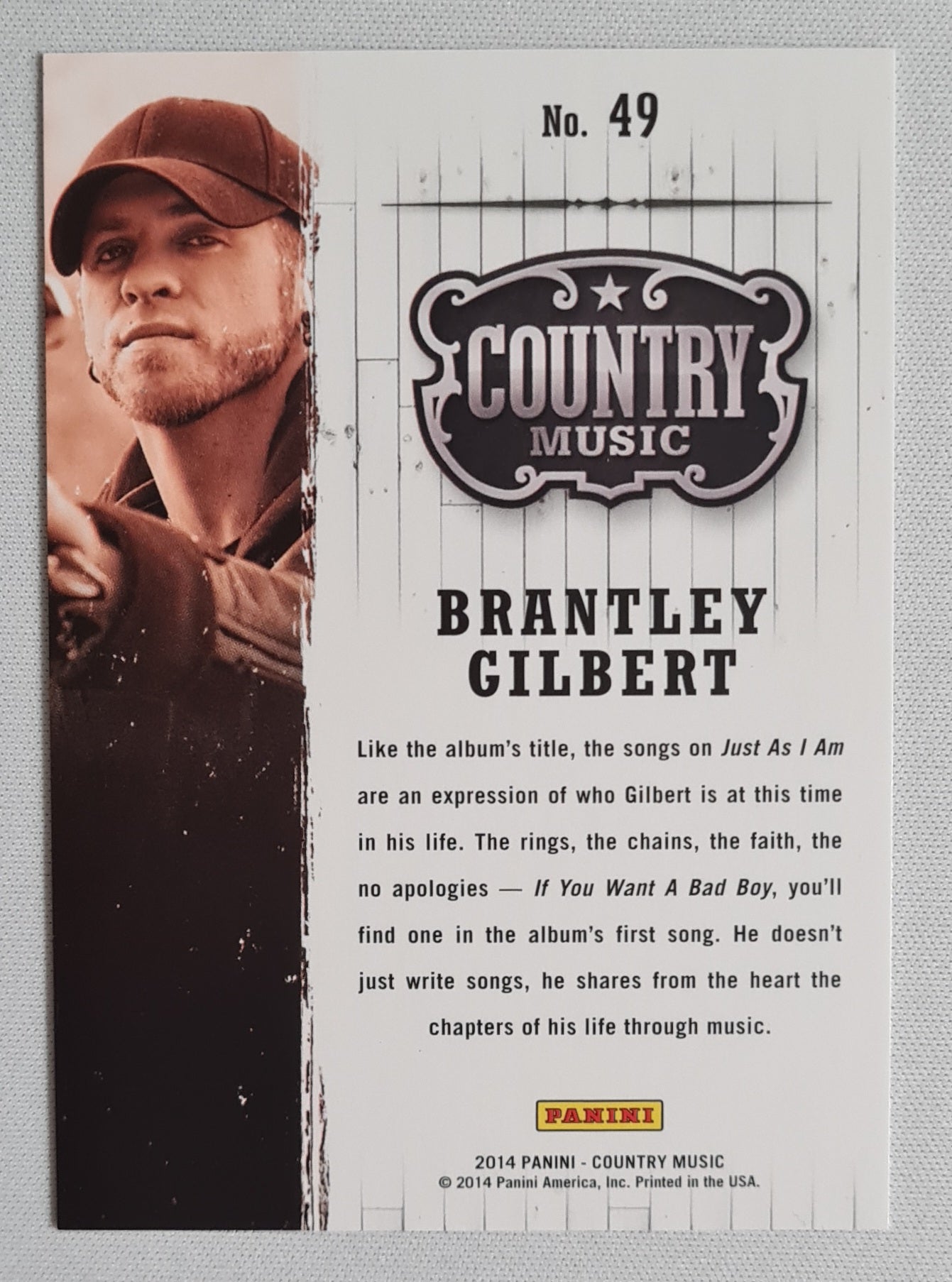 Brantley Gilbert - 2014 Panini Country Music #49 Purple /99
