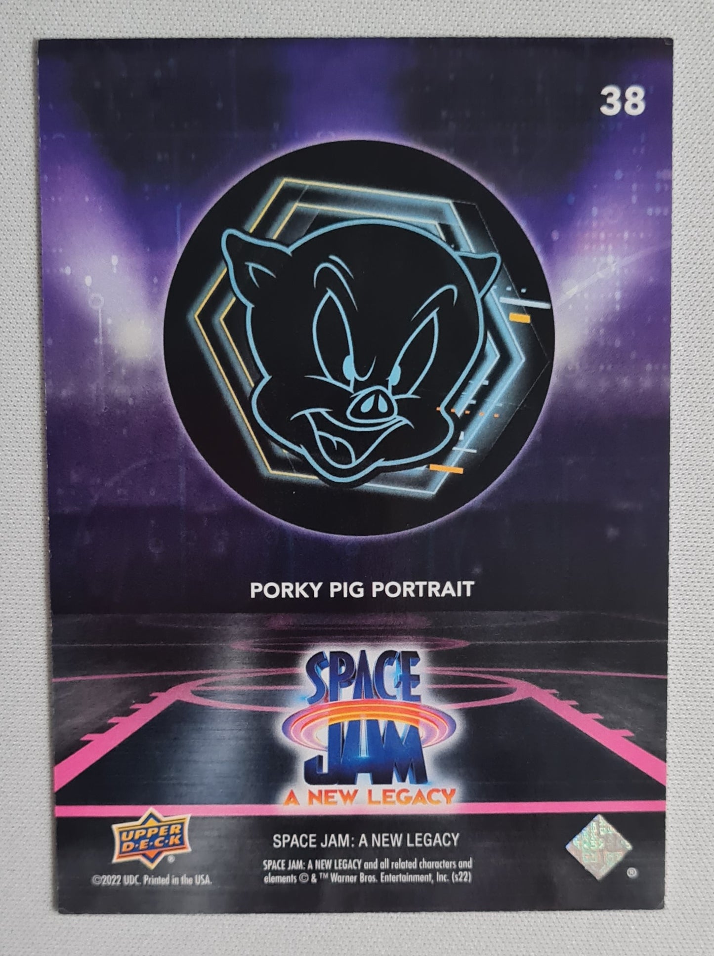 Porky Pig Portrait - 2022 Upper Deck Space Jam - a new Legacy #38