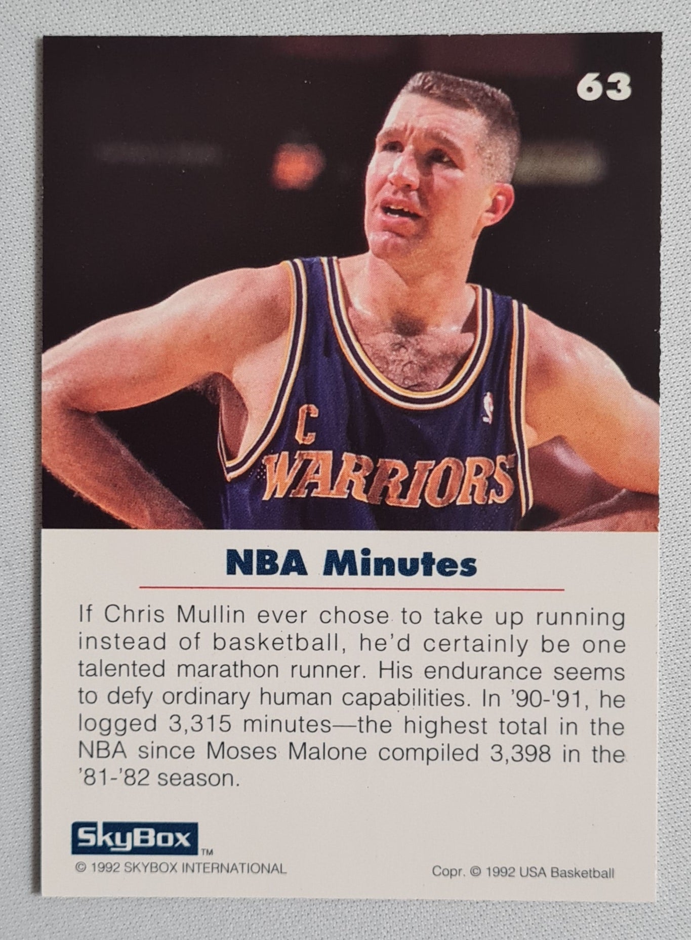 Chris Mullin - 1992 SkyBox USA Basketball NBA Minutes #63