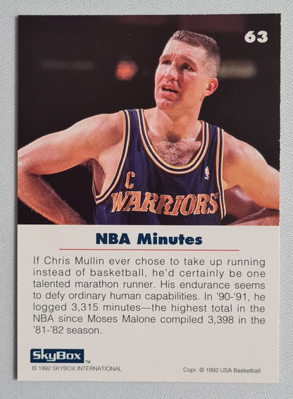 Chris Mullin - 1992 SkyBox USA Basketball NBA Minutes #63