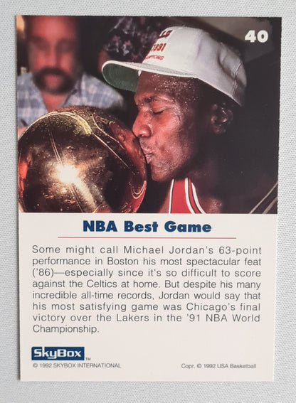 Michael Jordan - 1992 SkyBox USA Basketball NBA Best Game #40