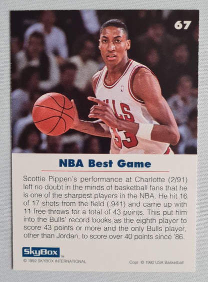 Scottie Pippen - 1992 SkyBox USA Basketball NBA Best Game #67