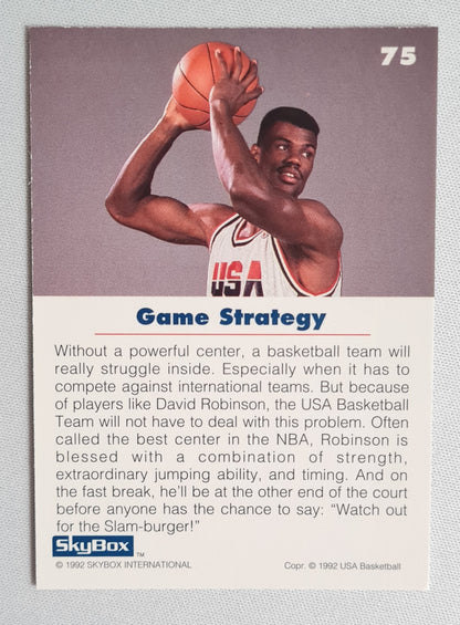 David Robinson - 1992 SkyBox USA Basketball Game Strategy #75