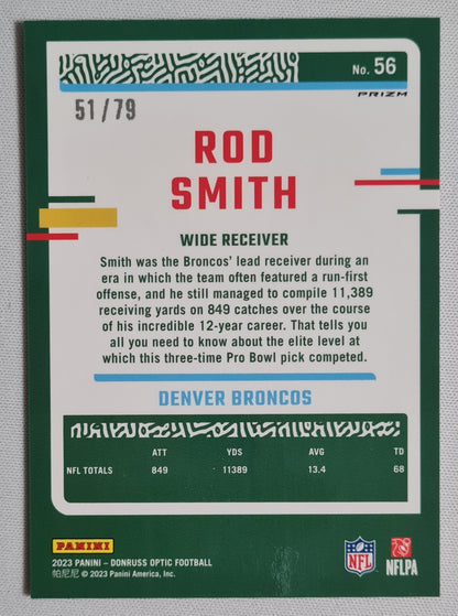 Rod Smith - 2023 Panini Donruss Optic Orange Scope /79 #56 Denver Broncos