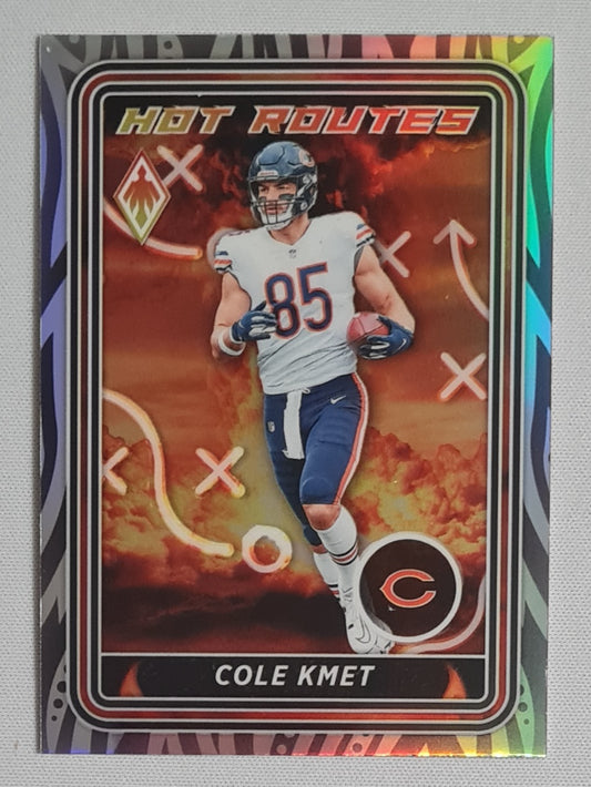 Cole Kmet - 2023 Panini Phoenix Hot Routes #HR-25 Chicago Bears