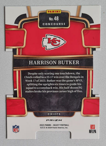 Harrison Butker - 2023 Panini Select Concourse #48 Kansas City Chiefs