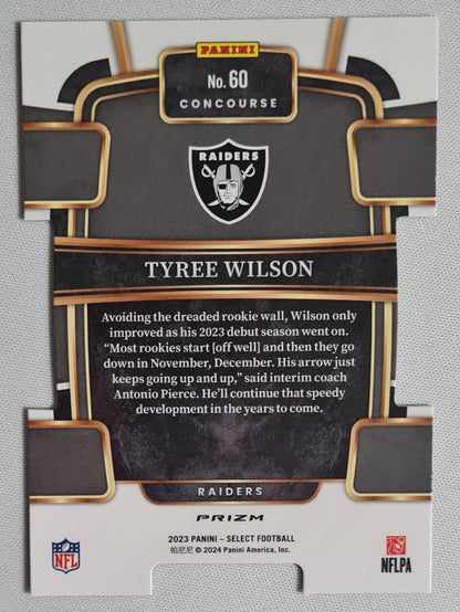 Tyree Wilson - 2023 Panini Select Red & Blue Concourse Die Cut #60 Las Vegas Raiders