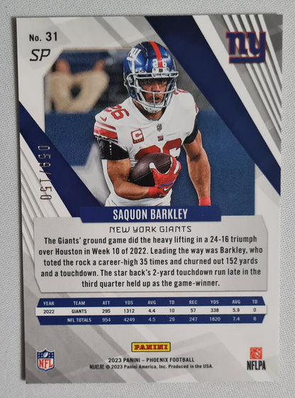 Saquon Barkley - 2023 Panini Phoenix Lava SP /150 #31 New York Giants