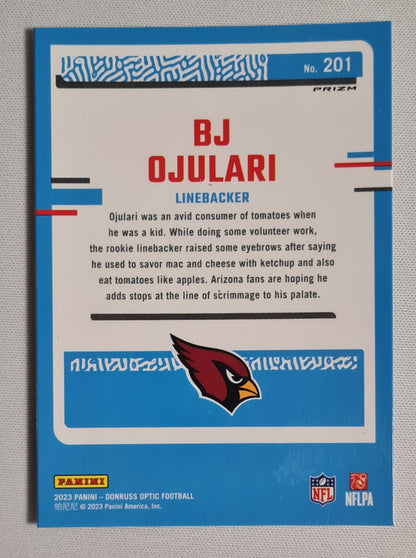 BJ Ojulari - 2023 Panini Donruss Optic Rated Rookie Silver Holo #201 Arizona Cardinals