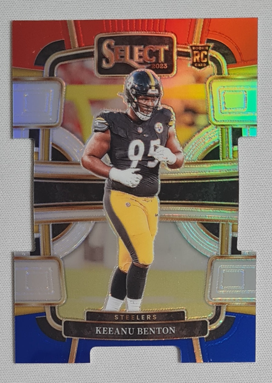 Keeanu Benton - 2023 Panini Select Red & Blue Concourse Die Cut #84 Pittsburgh Steelers