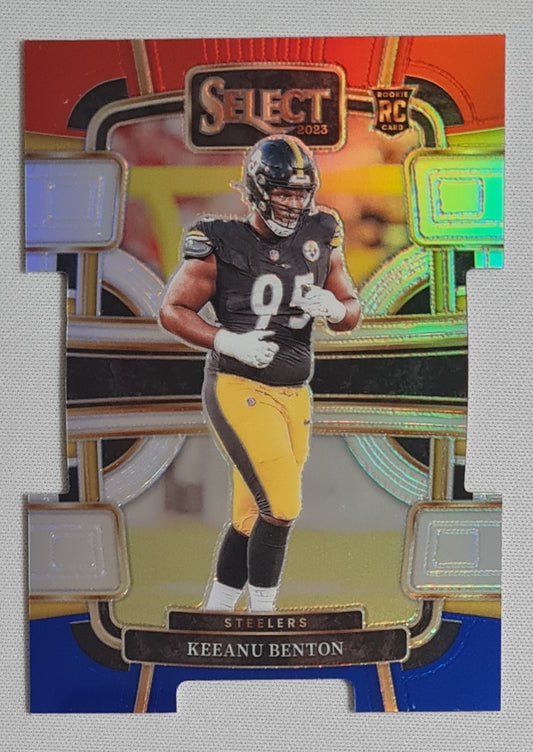 Keeanu Benton - 2023 Panini Select Red & Blue Concourse Die Cut #84 Pittsburgh Steelers