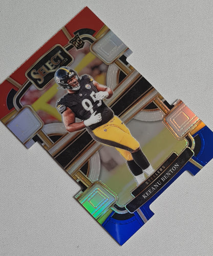 Keeanu Benton - 2023 Panini Select Red & Blue Concourse Die Cut #84 Pittsburgh Steelers
