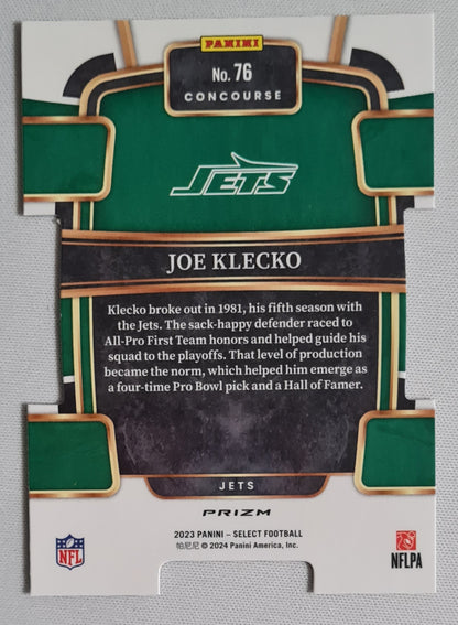 Joe Klecko - 2023 Panini Select Silver Concourse Die-Cut Prizm #76 New York Jets