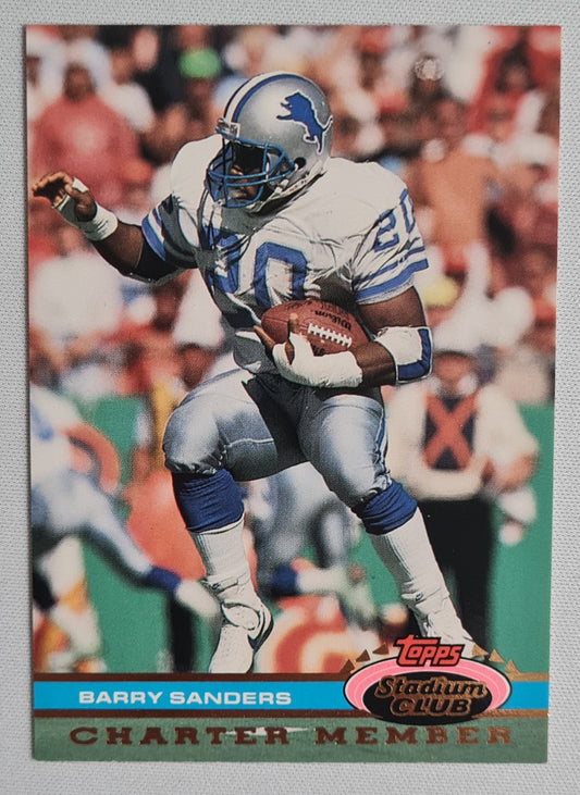 Barry Sanders - 1991 Topps Stadium Club Charter Member #NNO Detroit Lions