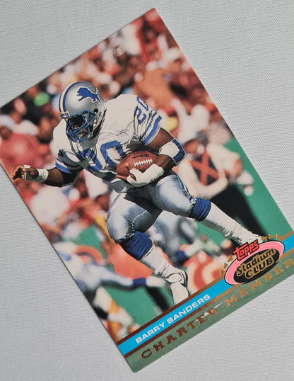 Barry Sanders - 1991 Topps Stadium Club Charter Member #NNO Detroit Lions
