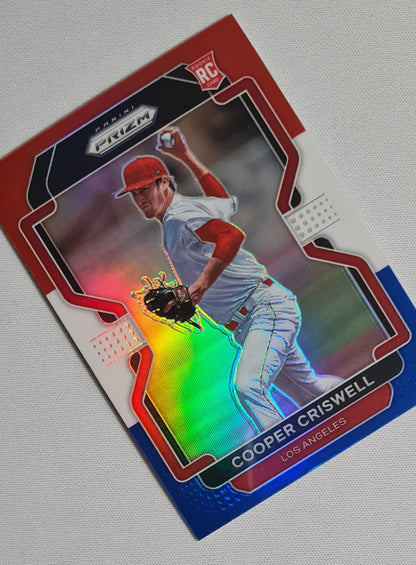 Cooper Criswell - 2022 Panini Prizm Tier III Red White & Blue Prizm #234 Los Angeles Angels