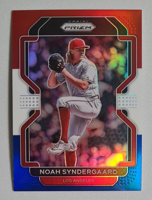 Noah Syndergaard - 2022 Panini Prizm Tier II Red White & Blue Prizm #216 Los Angeles Angels