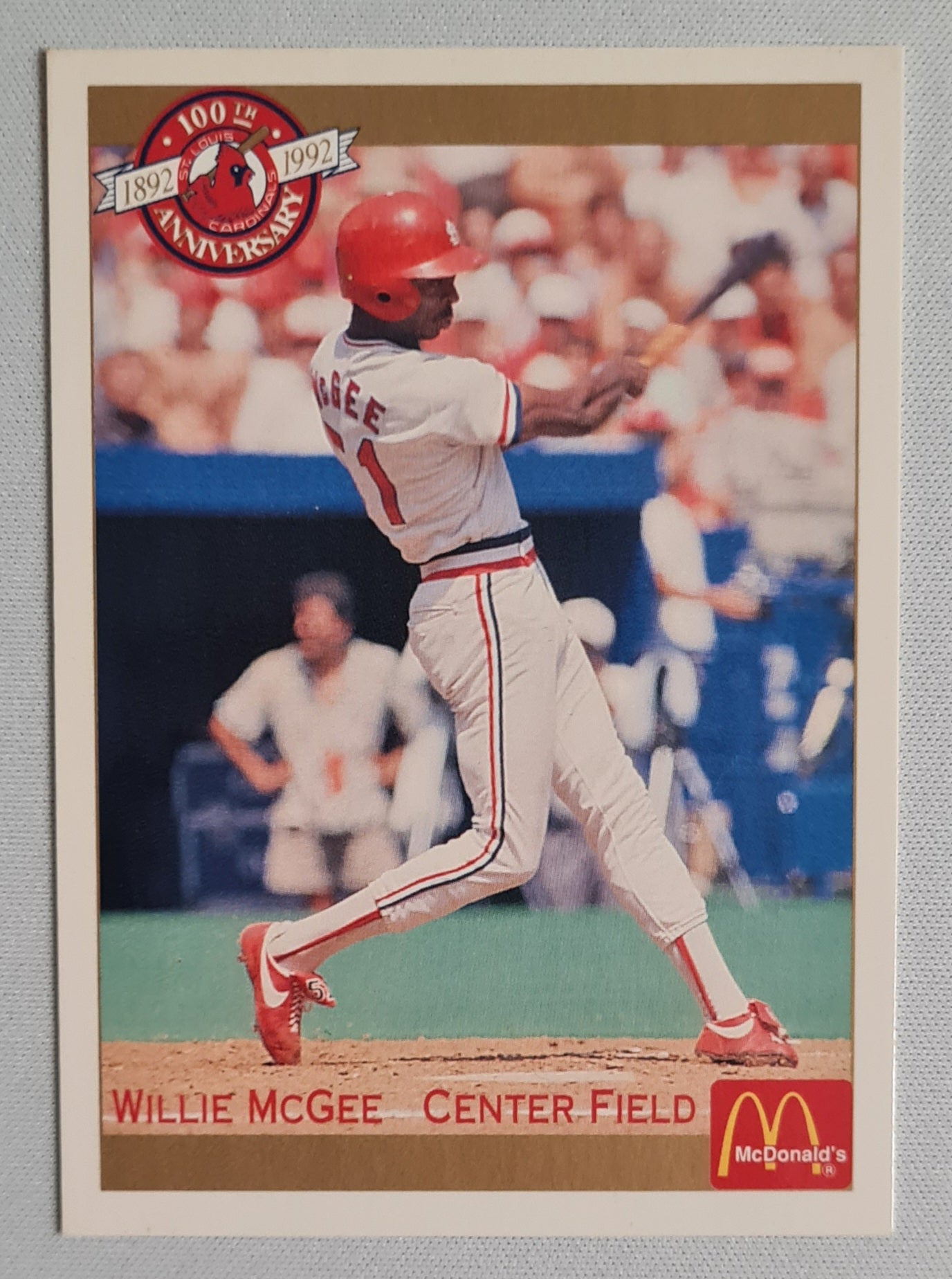 Willie McGee - 1992 Pacific McDonald's 100th Anniversary #43 St Louis Cardinals