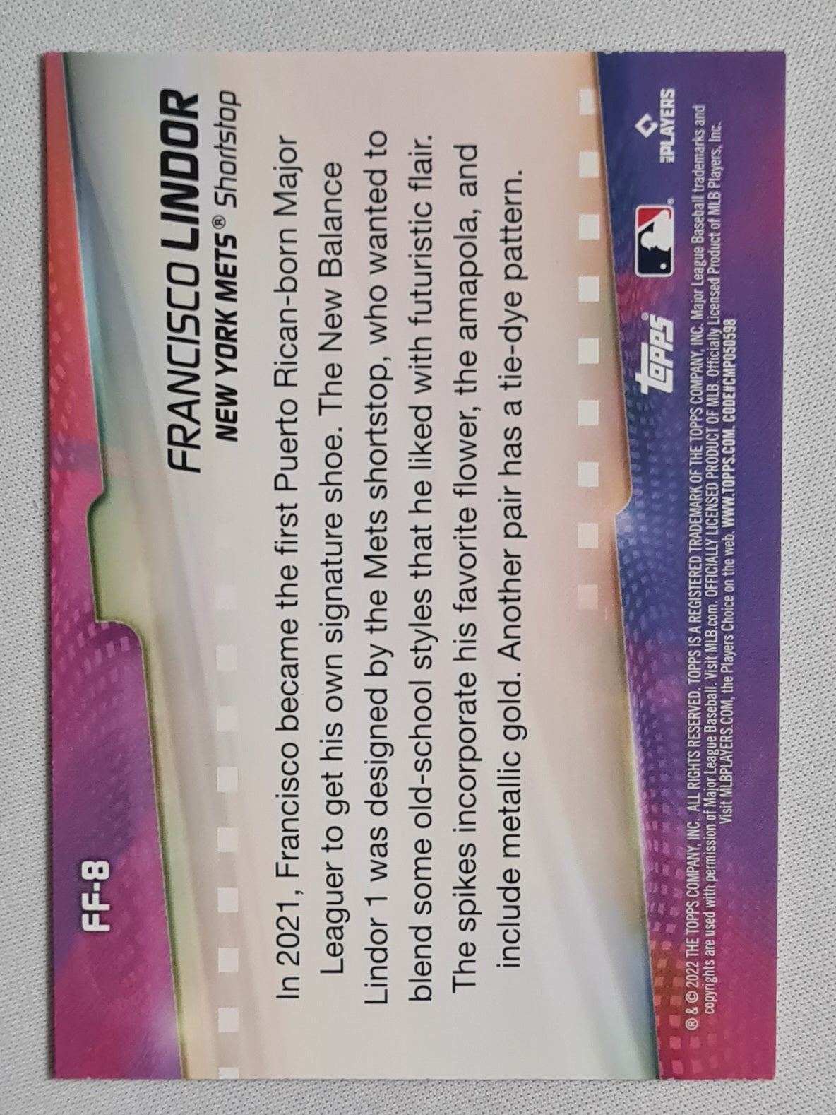 Francisco Lindor - 2022 Topps Flashiest Feet #FF-8 New York Mets