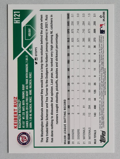 Keibert Ruiz - 2023 Topps Holiday #H121 Washington Nationals