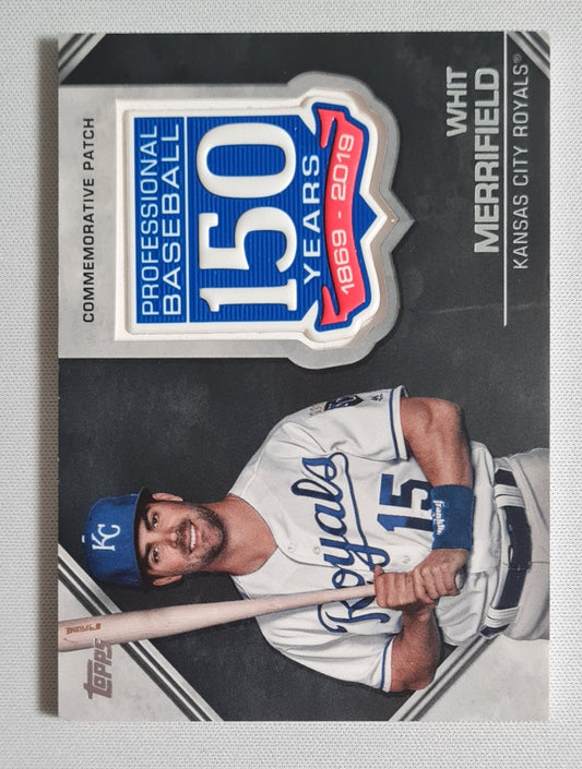 Whit Merrifield - Topps Update 2019 150th Anniversary Commemorative Patch #AMP-WME Kansas City Royals