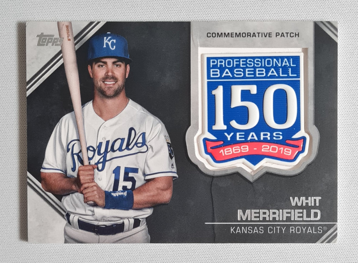 Whit Merrifield - Topps Update 2019 150th Anniversary Commemorative Patch #AMP-WME Kansas City Royals