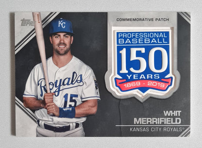 Whit Merrifield - Topps Update 2019 150th Anniversary Commemorative Patch #AMP-WME Kansas City Royals