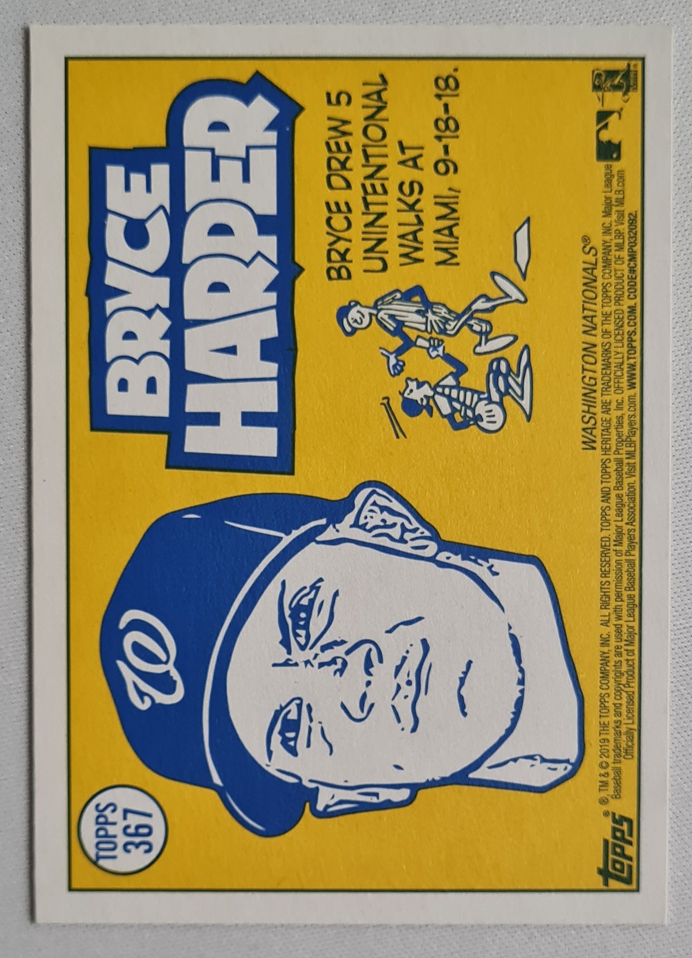 Bryce Harper - 2019 Topps Heritage #367 Washington Nationals