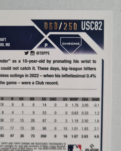 Devin Williams - 2023 Topps Chrome Update Purple Refractor /250 #USC82 Milwaukee Brewers